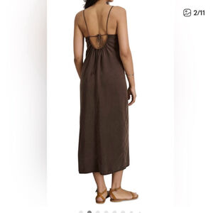 Women's ALEX MILL Brown Maxi Dress with Side Slits L